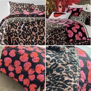 DVF for Target reversible geranium/leopard Queen size comforter (ONLY)